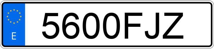 Numer rejestracyjny 5600FJZ posiada AUDI A4