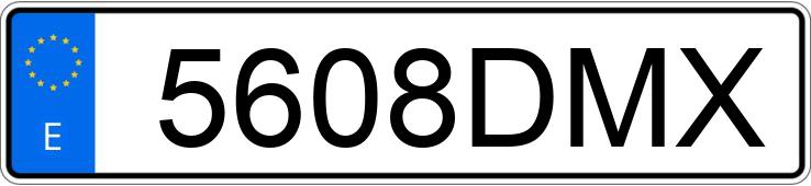 Numer rejestracyjny 5608DMX posiada PEUGEOT 206