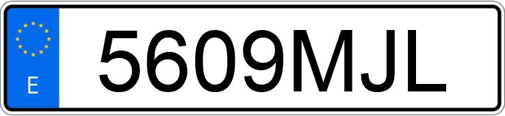 Numer rejestracyjny 5609MJL posiada TESLA MODEL Y