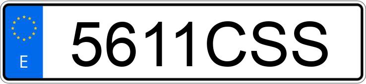 Numer rejestracyjny 5611CSS posiada BMW SERIE 3