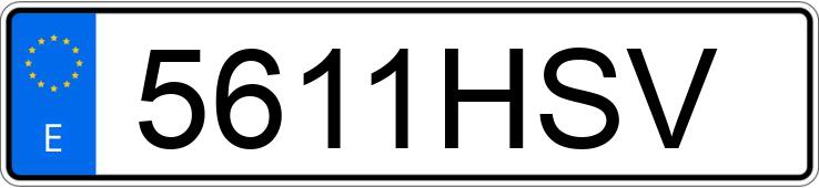 Numer rejestracyjny 5611HSV posiada VOLKSWAGEN GOLF