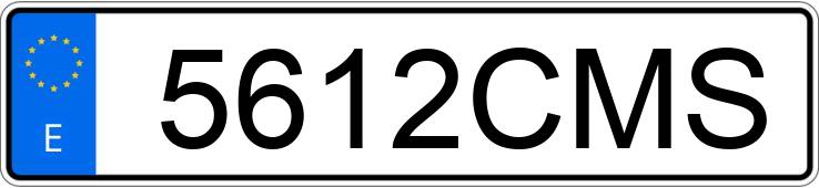 Numer rejestracyjny 5612CMS posiada PEUGEOT PARTNER