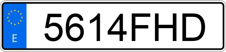 Registreringsnummeret 5614FHD har MERCEDES C (203)
