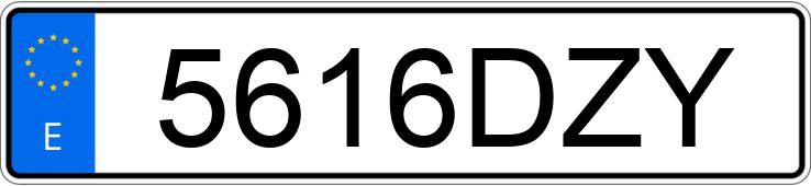 Numer rejestracyjny 5616DZY posiada BMW SERIE 3