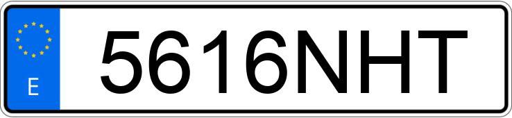 Numer rejestracyjny 5616NHT posiada MG HS