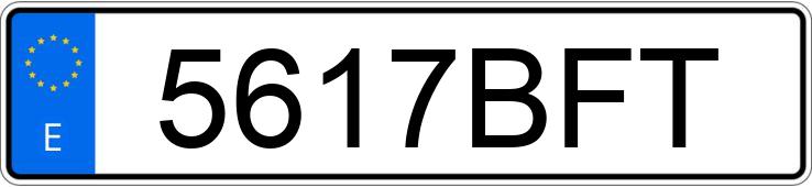 Numer rejestracyjny 5617BFT posiada SEAT ALHAMBRA