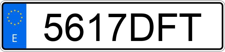 Numer rejestracyjny 5617DFT posiada MITSUBISHI MONTERO