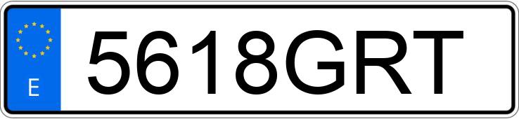 Numer rejestracyjny 5618GRT posiada MAZDA MAZDA3