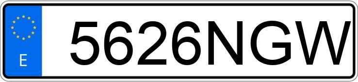 Numer rejestracyjny 5626NGW posiada VOLKSWAGEN GOLF Numer rejestracyjny 5626NGW posiada VOLKSWAGEN GOLF
