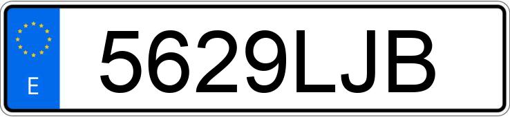 The registration number 5629LJB has RENAULT CLIO