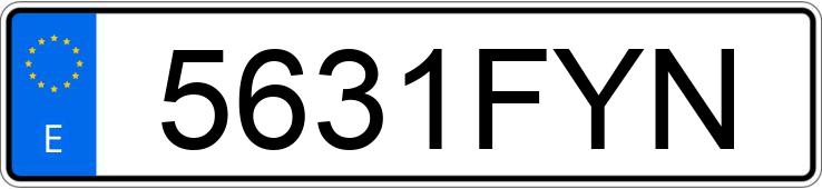 Numer rejestracyjny 5631FYN posiada VOLKSWAGEN GOLF