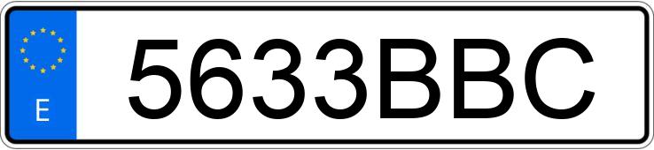 Numer rejestracyjny 5633BBC posiada PEUGEOT 206