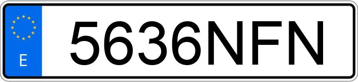 Numer rejestracyjny 5636NFN posiada VOLKSWAGEN GOLF