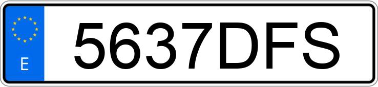 Numer rejestracyjny 5637DFS posiada RENAULT TRAFIC