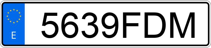 Numer rejestracyjny 5639FDM posiada AUDI A3