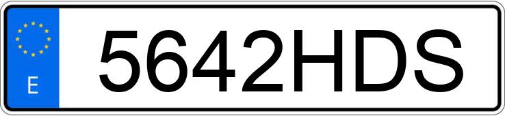 Numer rejestracyjny 5642HDS posiada PORSCHE 911 GT2 COUPE