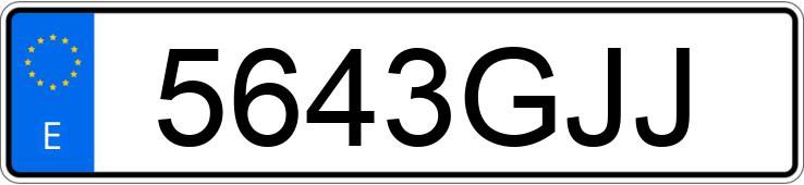 Numer rejestracyjny 5643GJJ posiada MERCEDES E (211)