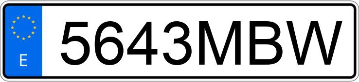 Numer rejestracyjny 5643MBW posiada BMW SERIE 1