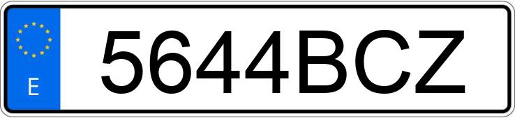 Numer rejestracyjny 5644BCZ posiada PEUGEOT 206