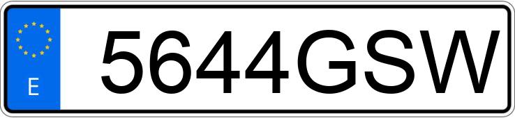 Il numero di registrazione 5644GSW ha TOYOTA AURIS
