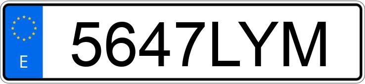 Numer rejestracyjny 5647LYM posiada FORD CUSTOM