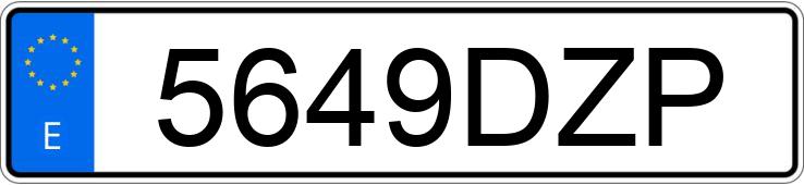 Numer rejestracyjny 5649DZP posiada SKODA OCTAVIA