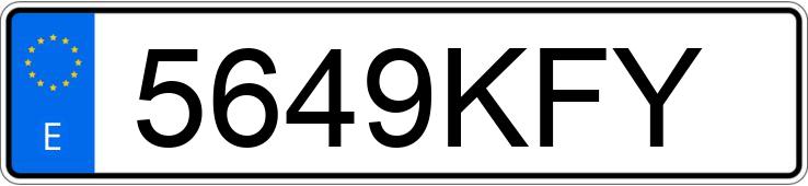 Numer rejestracyjny 5649KFY posiada AUDI A4