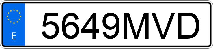 Numer rejestracyjny 5649MVD posiada SUNBEAM ALPINE 1.6 CABRIO