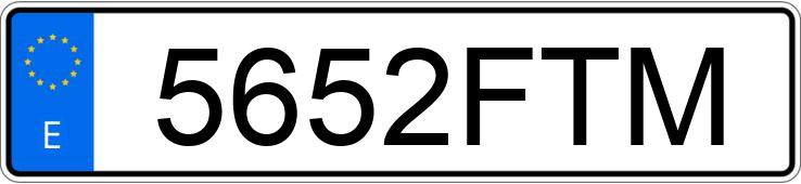 Numer rejestracyjny 5652FTM posiada FORD MONDEO