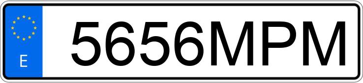 Numer rejestracyjny 5656MPM posiada TOYOTA COROLLA 125H STYLE