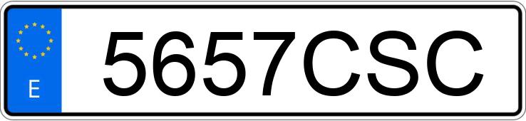 Numer rejestracyjny 5657CSC posiada VOLKSWAGEN PASSAT