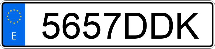 Numer rejestracyjny 5657DDK posiada VOLKSWAGEN TOURAN