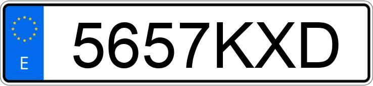 Реєстраційний номер 5657KXD має VOLKSWAGEN POLO