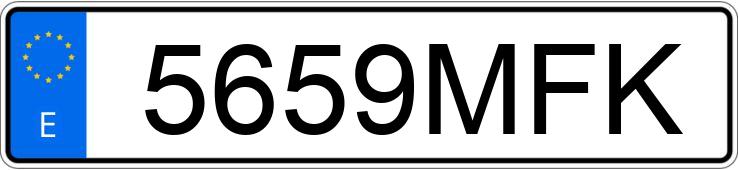 Numer rejestracyjny 5659MFK posiada RENAULT KANGOO