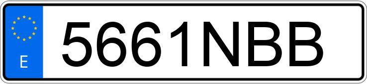 Numer rejestracyjny 5661NBB posiada MG ZS