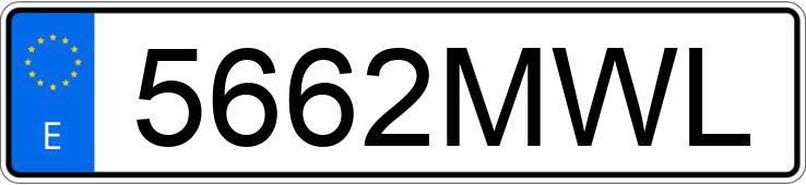 Numer rejestracyjny 5662MWL posiada ALPINE A110 1.8 SAN REMO 73