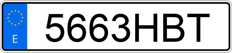 Numer rejestracyjny 5663HBT posiada VOLKSWAGEN TOURAN