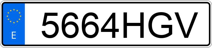 Numer rejestracyjny 5664HGV posiada PEUGEOT 207