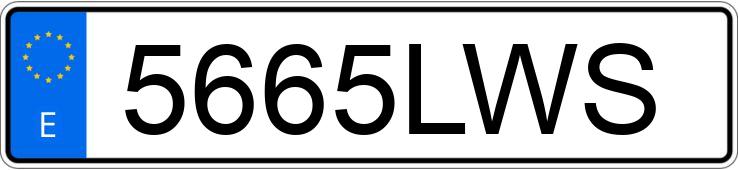 Numer rejestracyjny 5665LWS posiada BMW S