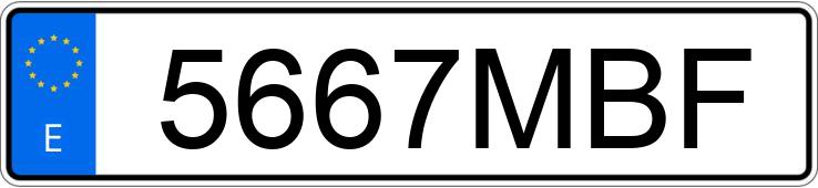 Numer rejestracyjny 5667MBF posiada SKODA SCALA