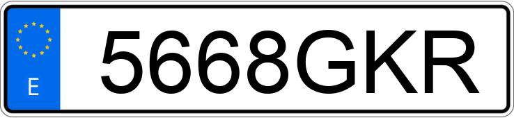 Numer rejestracyjny 5668GKR posiada VOLKSWAGEN PASSAT