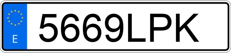 Numer rejestracyjny 5669LPK posiada SKODA SCALA