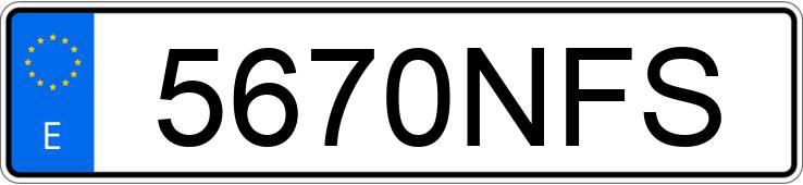 Numer rejestracyjny 5670NFS posiada TESLA MODEL 3