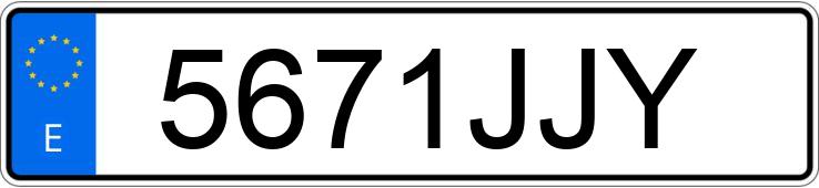 Numer rejestracyjny 5671JJY posiada VOLKSWAGEN GOLF PLUS