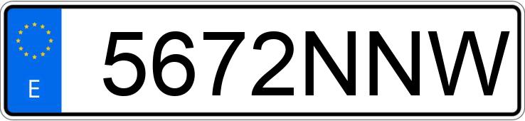 Numer rejestracyjny 5672NNW posiada PORSCHE CAYENNE