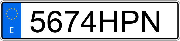 Numer rejestracyjny 5674HPN posiada MERCEDES VITO