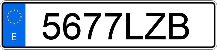 Skradziono pojazd o numerach rejestracyjnych 5677LZB