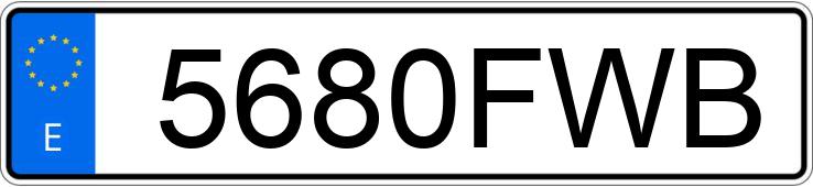 Numer rejestracyjny 5680FWB posiada HONDA CIVIC