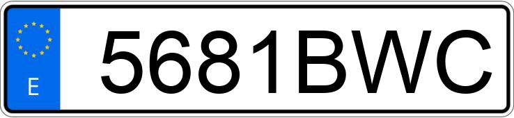 Numer rejestracyjny 5681BWC posiada SKODA OCTAVIA