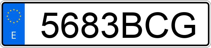 Numer rejestracyjny 5683BCG posiada VOLKSWAGEN POLO